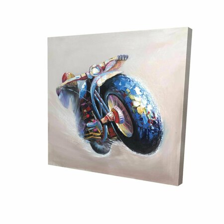 FONDO 32 x 32 in. Motorcycle In Jump-Print on Canvas FO2782812